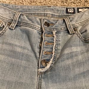Miss me | frayed hem skinny jeans size 30